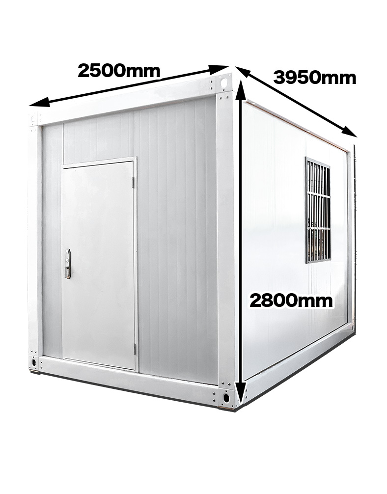 クミタテBOX 寸法図（外寸 間口2500×奥行3950×高さ2800mm）